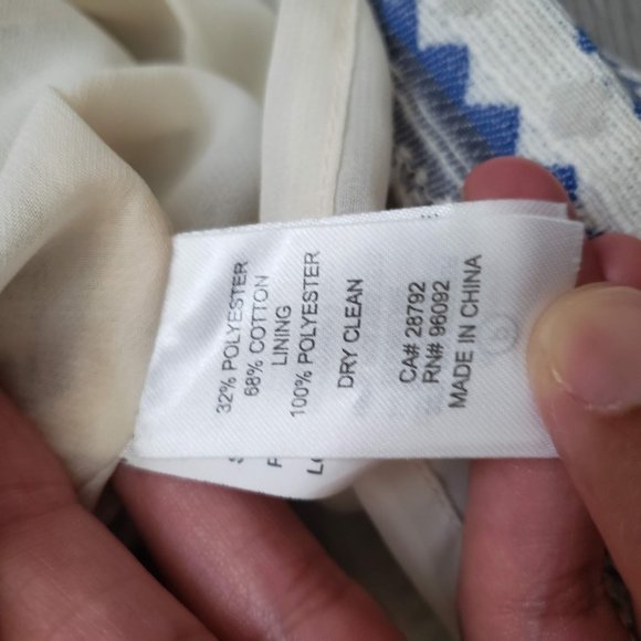 Dalia Woven Aztec Striped Mini Skirt Blue Size 6 - Picture 7 of 8